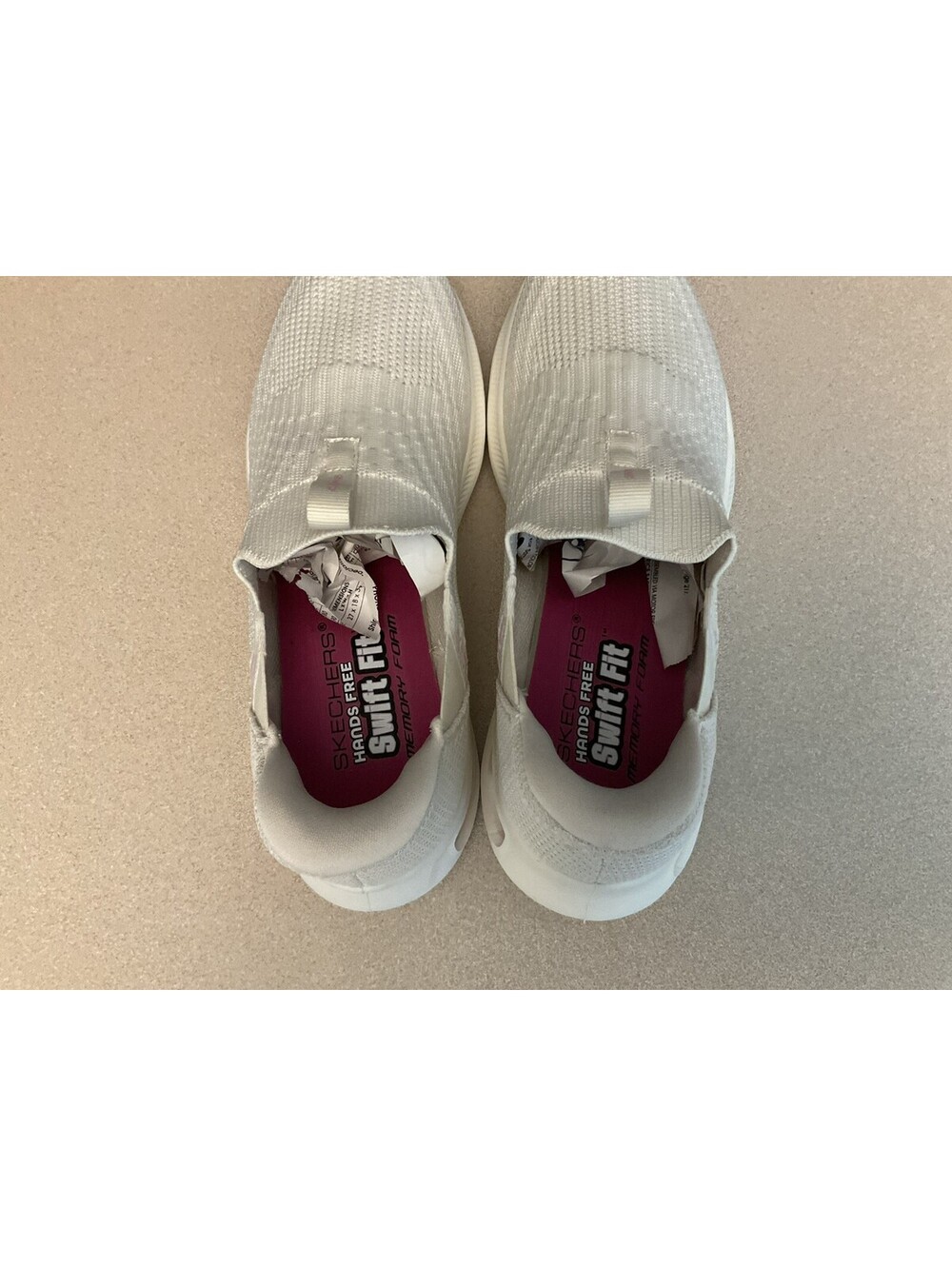 New! Womens Skechers "Hands Free ~ Swift Fit” (Natural) Slip-In Shoes. Size 10. - Picture 7 of 8